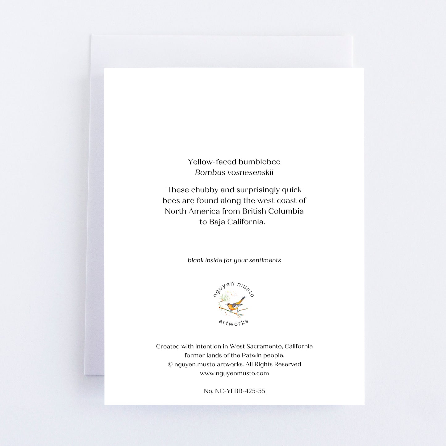 Notecard - Yellow-faced Bumblebee, 8-Card Set