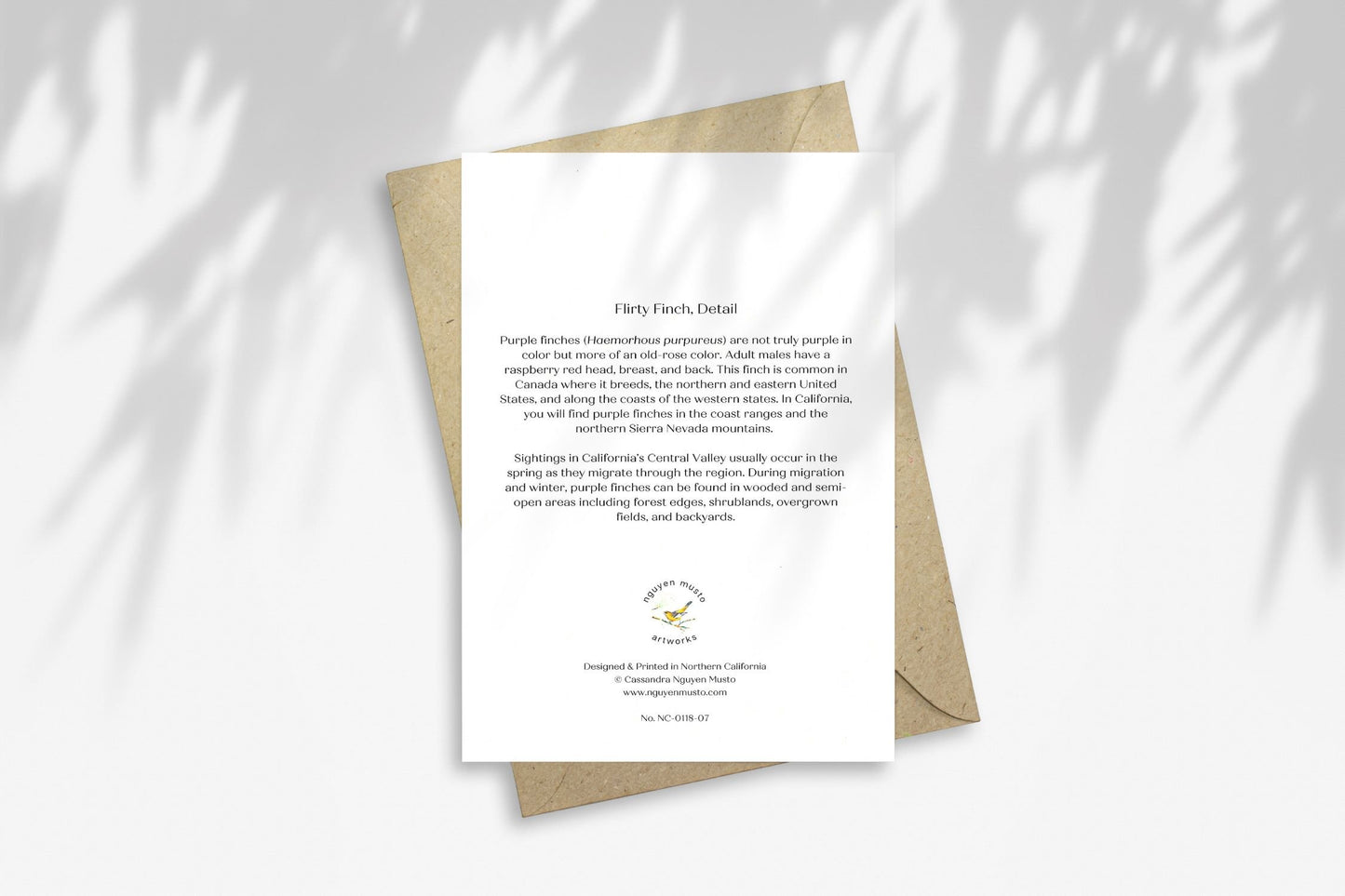 Notecard - Flirty Finch