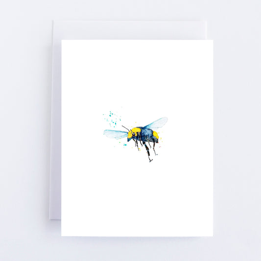 Notecard - Yellow-faced Bumblebee, Single Card