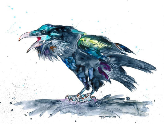 Print - Profile of a Raven