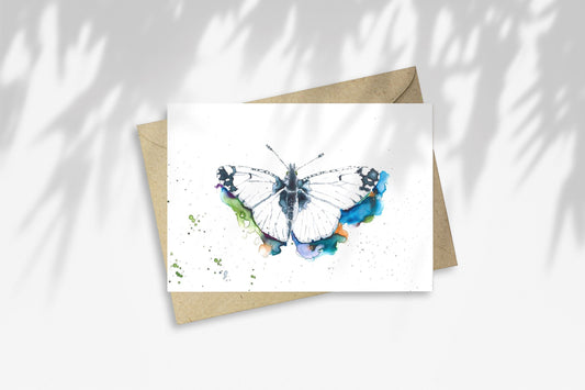 Notecard - Large Marble Butterfly